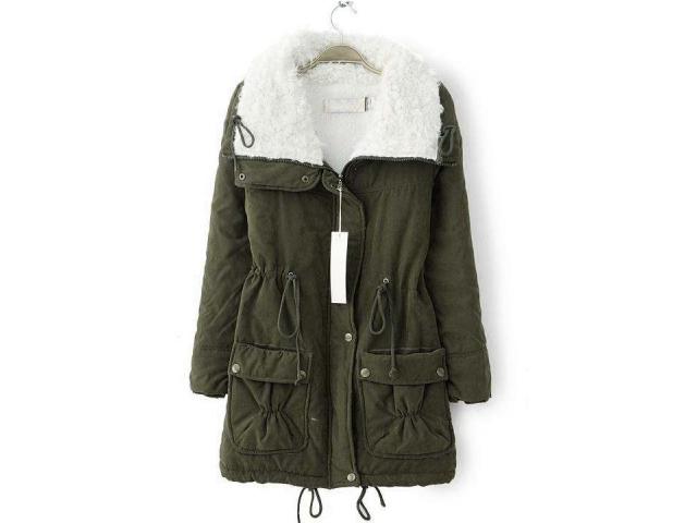 Manteau d'hiver fashion en coton rembourée pour femme - 2 couleurs
