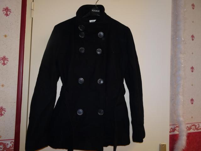 manteau noire caban