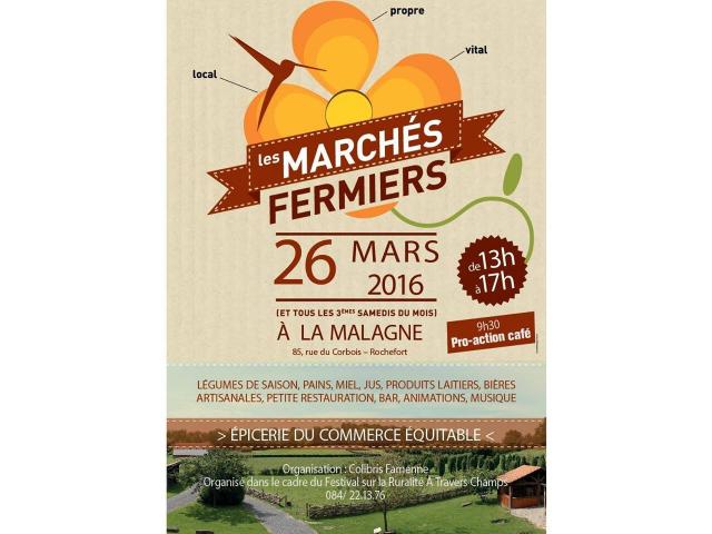 Marché fermier à Malagne (Rochefort)