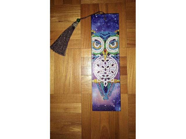 Marque-page "Hibou" en diamond painting neuf