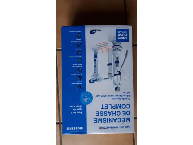 Mécanisme complet de chasse d'eau double touche 290-380 nemo