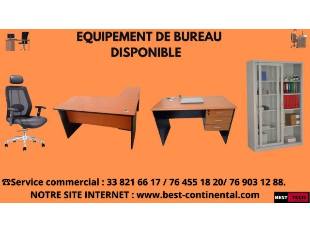 MEUBLES ET EQUIPEMENTS DE BUREAU DISPONIBLES