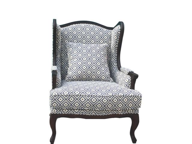 Photo Modern solid wood fabric sofa oak chair reclining sofa image 1/1