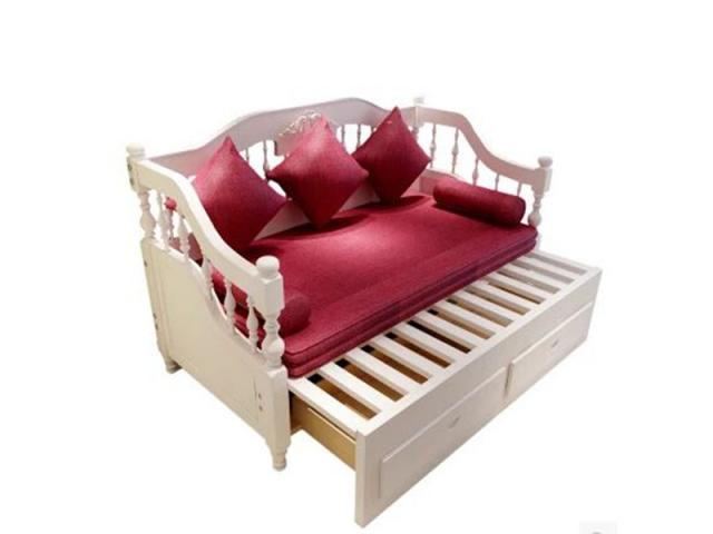 Photo Modern wood day beds divan bed natural wood bed frame image 1/1