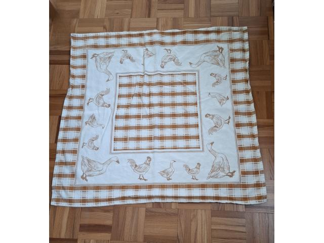 Nappe beige-brun volailles neuve