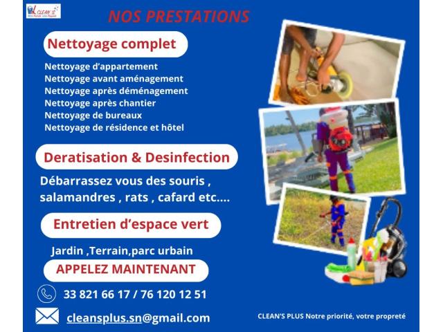NETTOYAGE DISPONIBLE