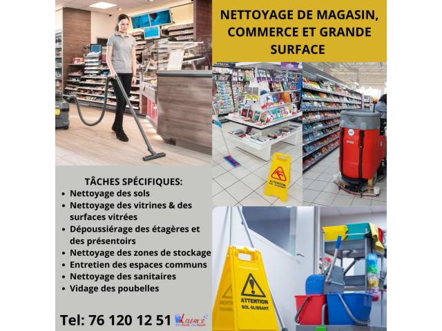 NETTOYAGE PROFESSIONNEL POUR MAGASINS, COMMERCES ET GRANDES SURFACES