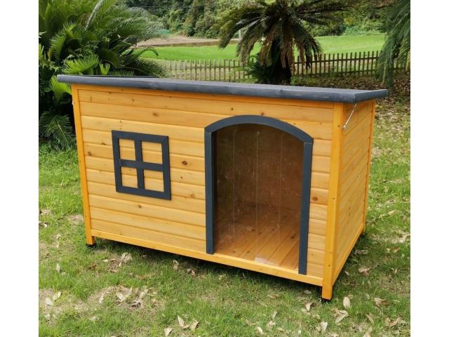 Photo Niche XL grand format abri chien niche geante niche en bois cabane en bois cabane chien extérieur image 1/2