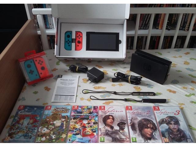 Photo Nintendo Switch + 6 jeux image 1/2