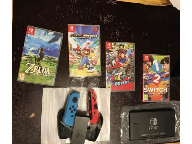 Photo Nintendo Switch Bleu et Rouge image 1/3