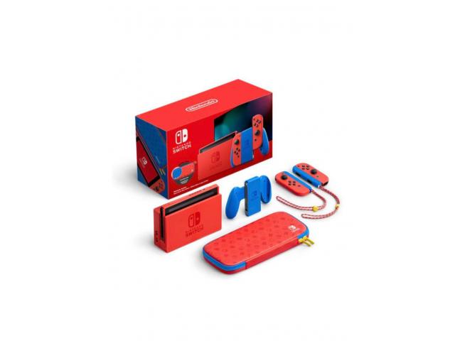 Nintendo switch édition Mario Rouge/Bleu + Mario Party
