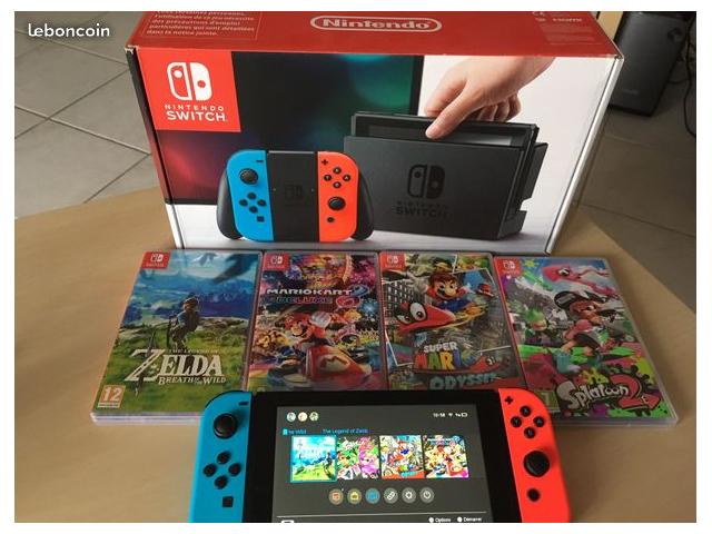 Nintendo Switch Zelda BOTW + Mariokart deluxe 8