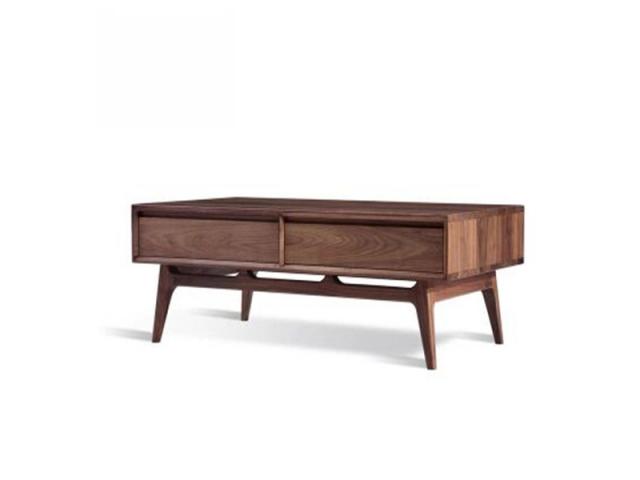 Nordic style black walnut wood coffee table for living room furniture