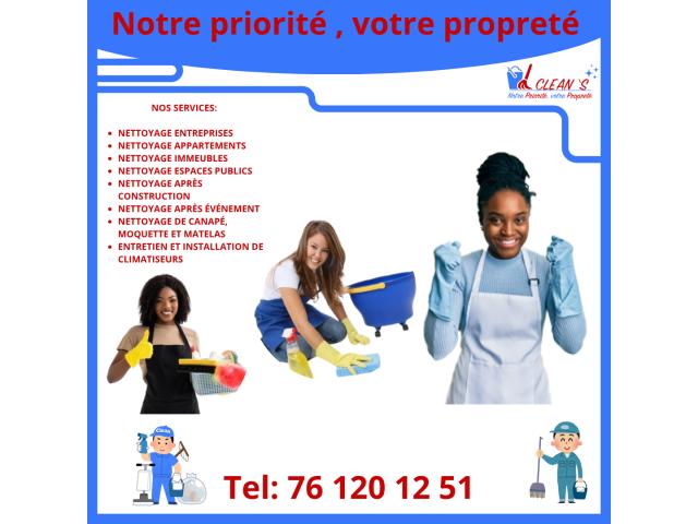 NOTRE PRIORITÉ, VOTRE PROPRETÉ !