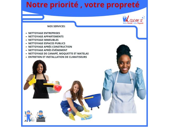 NOTRE PRIORITÉ, VOTRE PROPRETÉ !
