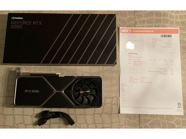 NVIDIA GeForce RTX 3080 FE Founders Edition 10 GB NON LHR Rechnung + OVP