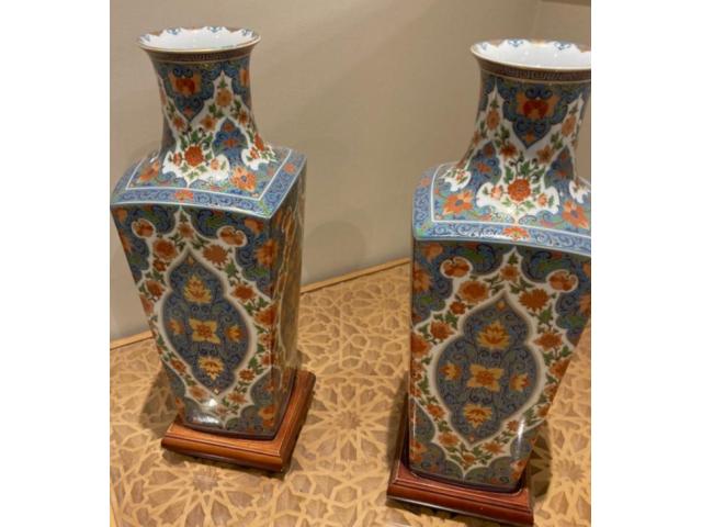 Photo Paire de Vases porcelaine Kaiser Germany   Wuhan image 1/2