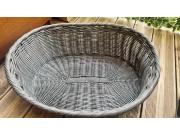 Annonce Panier en osier pour chats/petits chiens, gris- Comme neuf