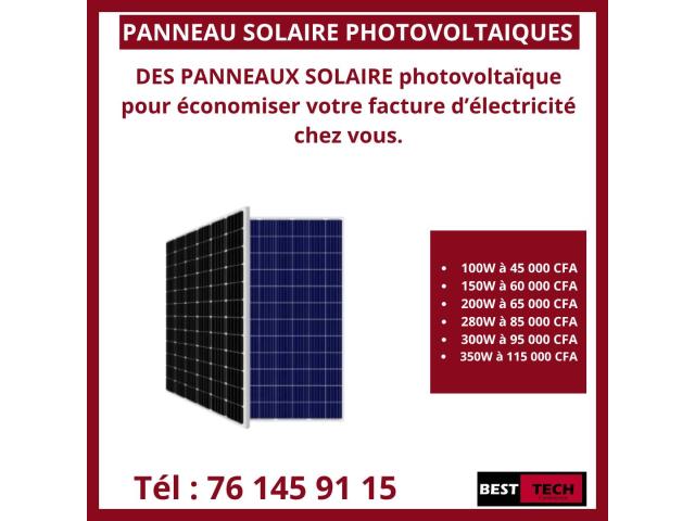 PANNEAUX SOLAIRE A VENDRE AU SENEGAL .
