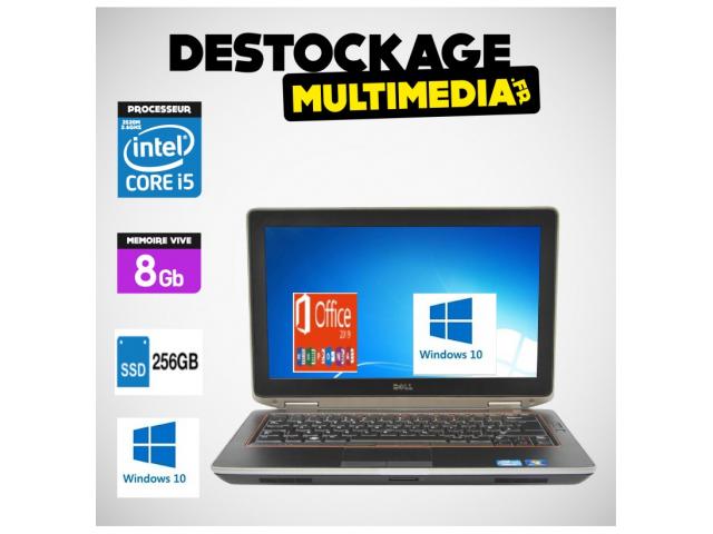 PC portable DELL Latitude E6320 Core i5 2.5Ghz 8Go 250 SSD Office 2019 plus Windows 10 Pro 64