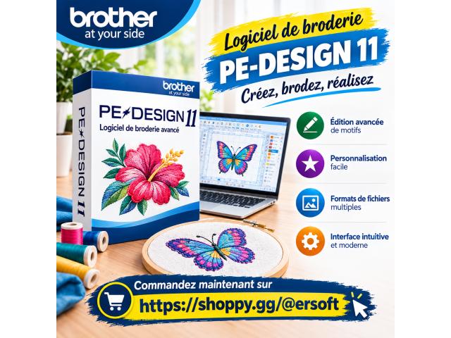 Photo PE-Design 11 Licence à Vie | Logiciel de Broderie Numérique image 1/1