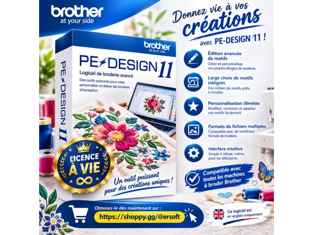 Photo PE Design 11 – Logiciel de Création et Numérisation de Broderie image 1/1