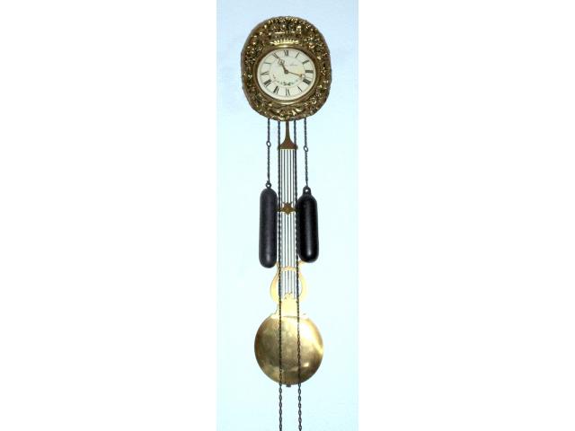 Pendule Comtoise ancienne à poids avec balancier