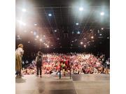 Annonce Père Noël à domciile, spectacle comique et participatif de Noël, animations de rue burlesques lumine