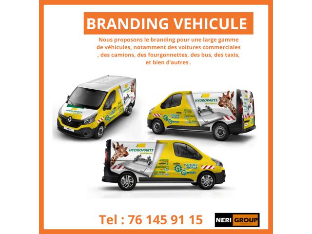PERSONNALISATION DE VÉHICULES AVEC BRANDING