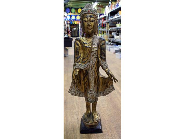 petite statue de Bouddha debout - H: 77 cm