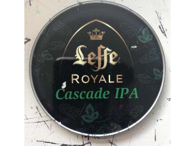 Plaque de marque de bière pression Leffe Royale Cascade IPA