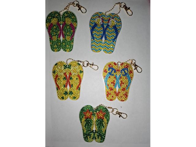 Photo Porte-clés "Flip-Flops" en diamond painting neufs image 1/1