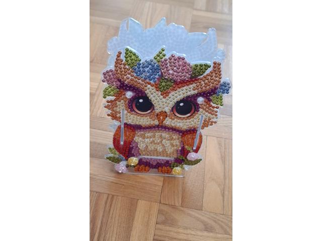 Porte-stylos diamond painting neuf "Hibou"