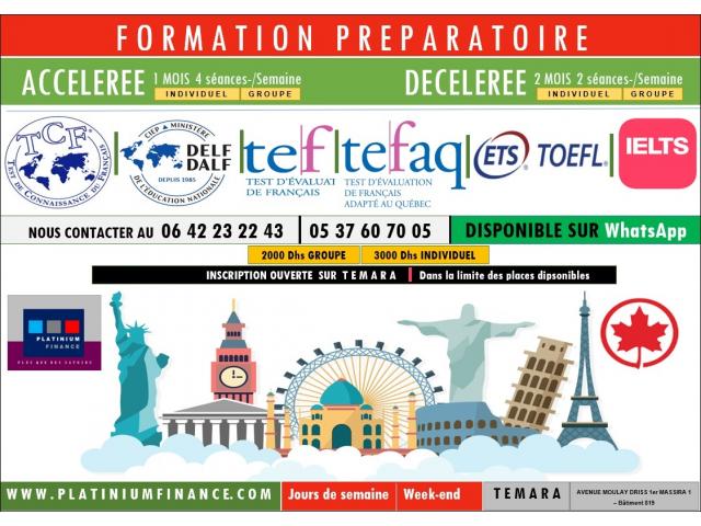 Préparation aux TESTS -/ TEFAQ-TCF-TEF-TFI-DELF-DALF-DILF- CANADA- FRANCE –TEMARA