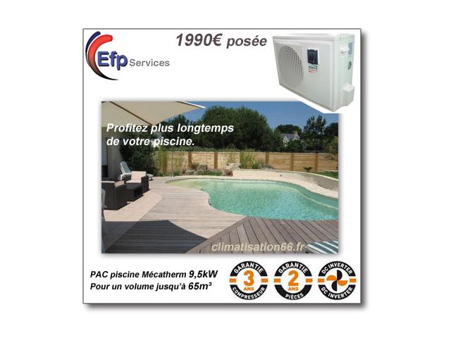 Promo PAC piscine Mecatherm 9,5kW