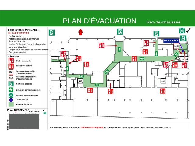 RABAT Plan d'évacuation ERP