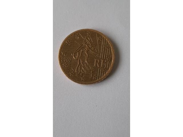 Rare pièce de 50 Centimes d'euros. France.2002 La semeuse