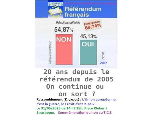 Rassemblement (& expos) : L’Europe c’est la guerre, le Frexit c’est la paix !