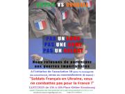 Annonce Rassemblement (& expos) : Soldats Français en Ukraine, vous ne combattez pas pour la France !