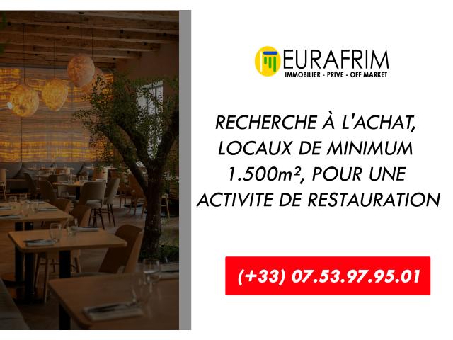 Photo RECHERCHE à l'ACHAT, LOCAUX sur toute la France image 1/1