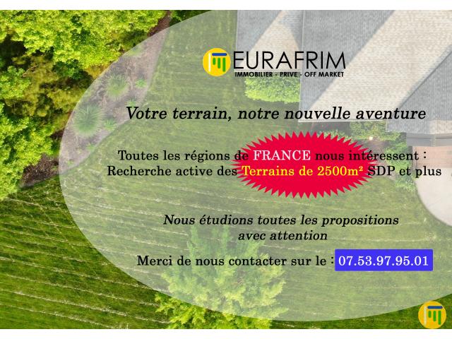 Recherche d'acheter Terrain a 2500m²