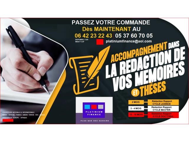 REDACTION PARTIELLE –TOTALE THESE & MEMOIRE LICENCE –MASTER-DOCTORAT