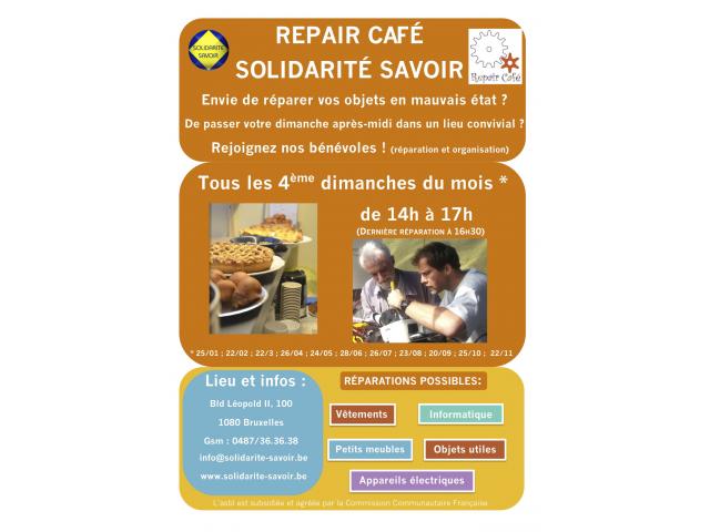 Repair Café Solidarité Savoir