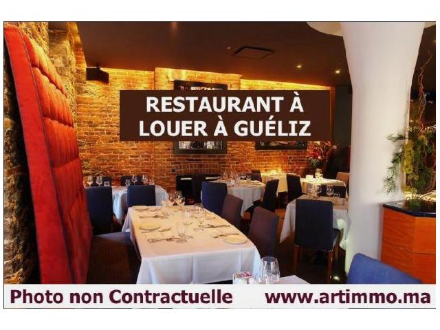 Restaurant en location gerance libre bien equipe a Gueliz