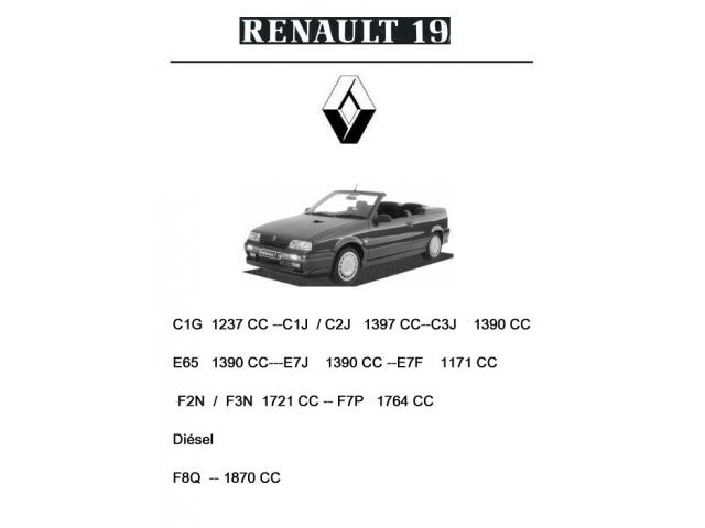 Revue technique manuel atelier Renault 19