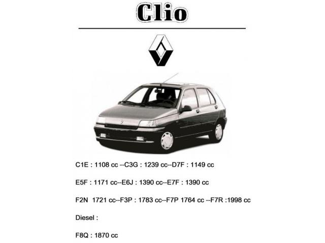 Revue technique manuel atelier Renault Clio 1