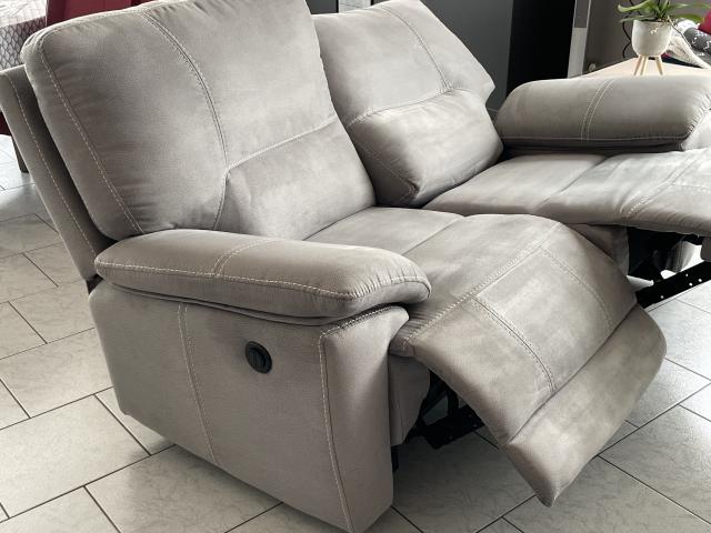 Salon nubuck 2+2 avec relax électriques