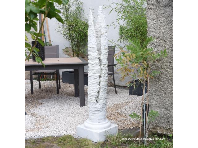 Photo Säule aus Carrara-Marmor – Gartenstatue – Wohnaccessoire image 1/5