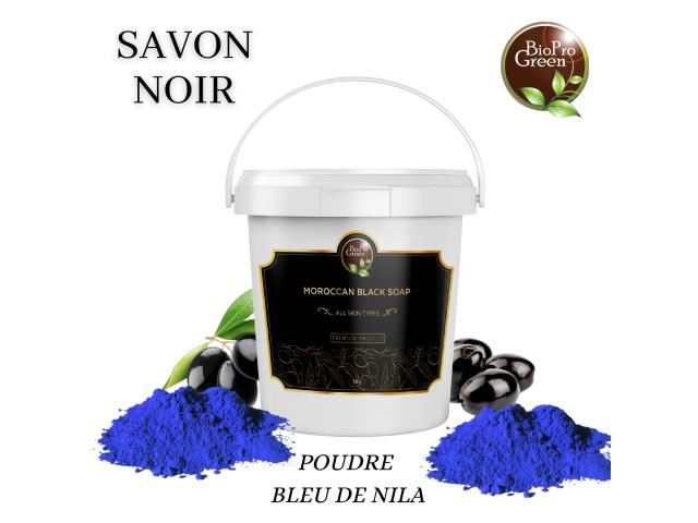 Photo Savon noir marocain Beldi à la poudre de Nila bleue image 1/3