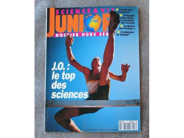 Science Et Vie Junior Dossier Hors Serie Hors-Série N° 8 : J.O: Le Top Des Sciences